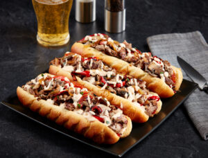 Cheesesteak Sandwiches with Smoked Gouda Sauce