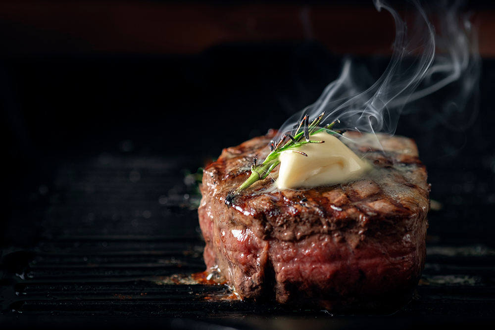 elevated black angus beef tenderloin steak