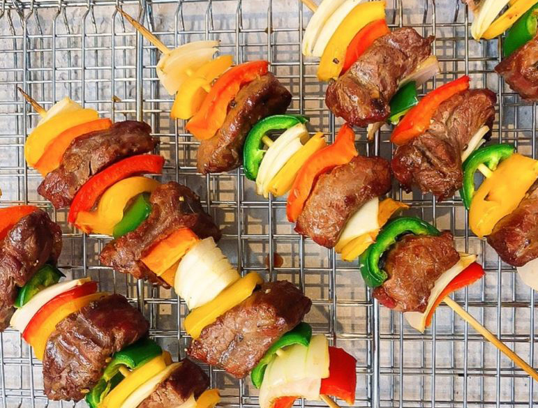 easy beef fajita skewers